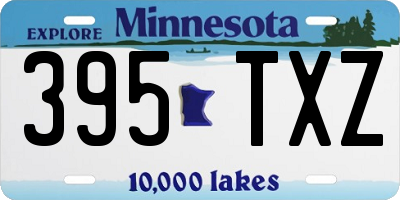 MN license plate 395TXZ