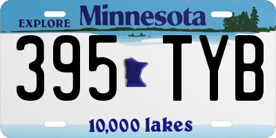 MN license plate 395TYB