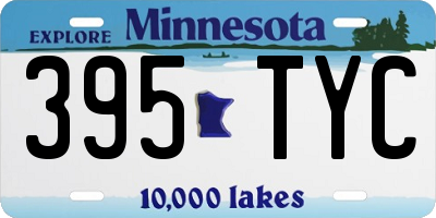 MN license plate 395TYC