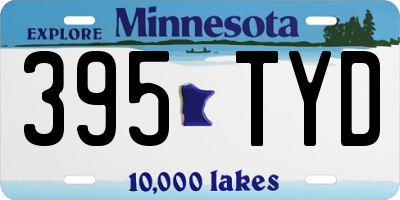 MN license plate 395TYD