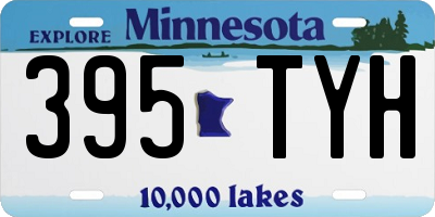 MN license plate 395TYH
