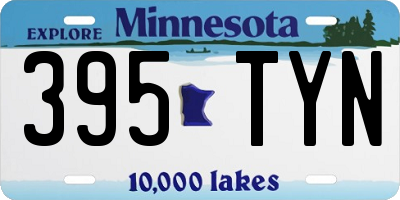 MN license plate 395TYN