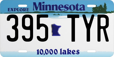 MN license plate 395TYR