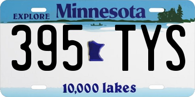 MN license plate 395TYS