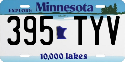 MN license plate 395TYV