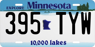 MN license plate 395TYW
