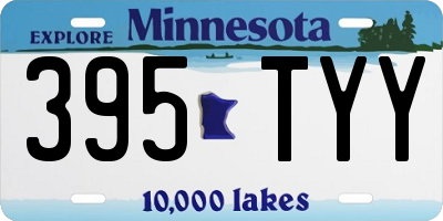MN license plate 395TYY