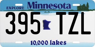 MN license plate 395TZL