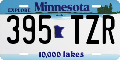 MN license plate 395TZR