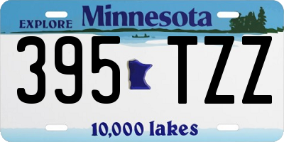 MN license plate 395TZZ