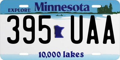 MN license plate 395UAA