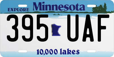 MN license plate 395UAF