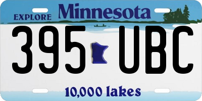 MN license plate 395UBC
