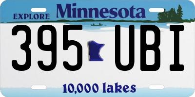 MN license plate 395UBI