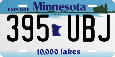 MN license plate 395UBJ