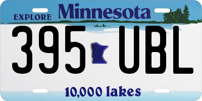 MN license plate 395UBL