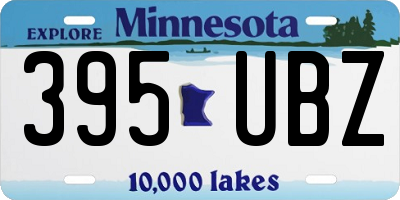 MN license plate 395UBZ