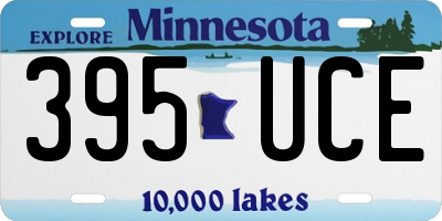 MN license plate 395UCE
