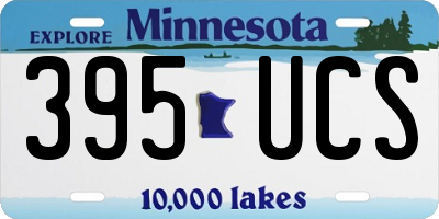 MN license plate 395UCS