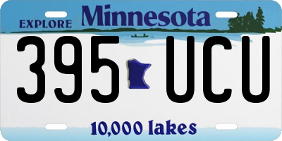 MN license plate 395UCU