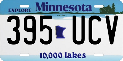 MN license plate 395UCV