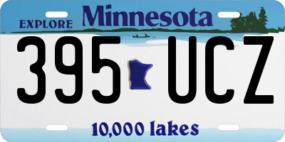 MN license plate 395UCZ
