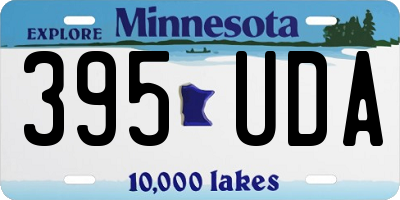 MN license plate 395UDA