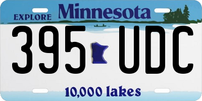 MN license plate 395UDC