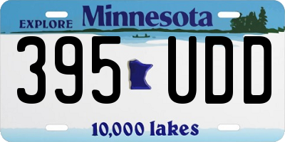 MN license plate 395UDD