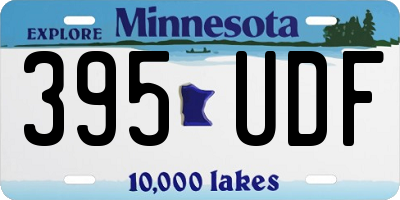 MN license plate 395UDF