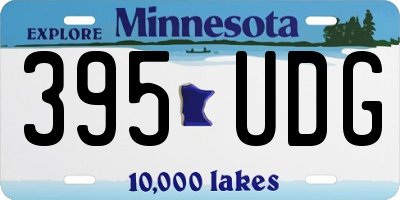 MN license plate 395UDG