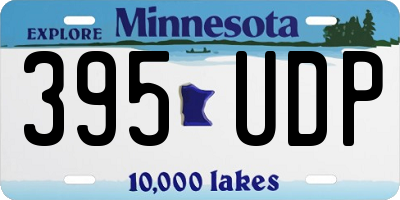 MN license plate 395UDP