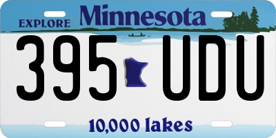 MN license plate 395UDU