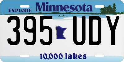 MN license plate 395UDY