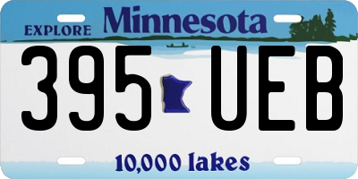 MN license plate 395UEB
