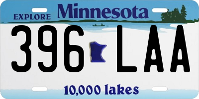 MN license plate 396LAA