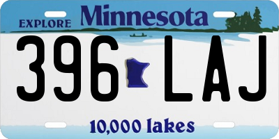 MN license plate 396LAJ