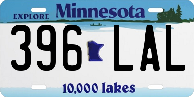 MN license plate 396LAL