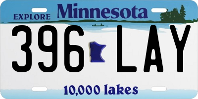MN license plate 396LAY