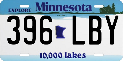 MN license plate 396LBY