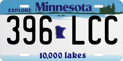 MN license plate 396LCC