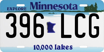 MN license plate 396LCG