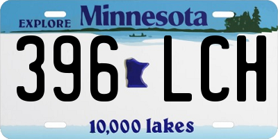 MN license plate 396LCH