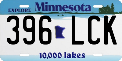 MN license plate 396LCK