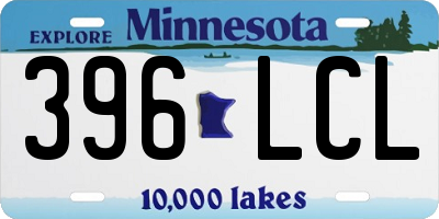 MN license plate 396LCL