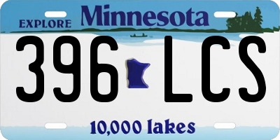 MN license plate 396LCS