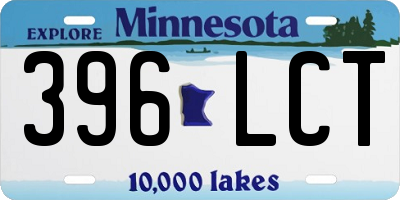 MN license plate 396LCT