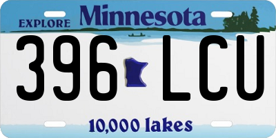MN license plate 396LCU