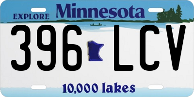 MN license plate 396LCV