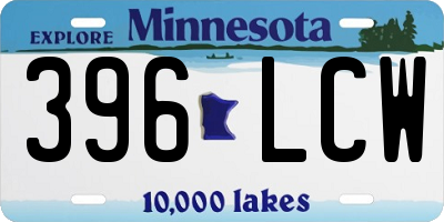 MN license plate 396LCW